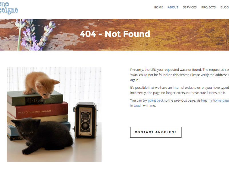 404 error page