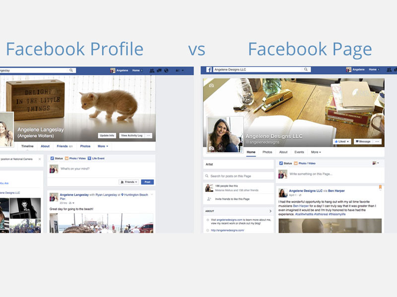 Facebook Page vs Facebook PRofile